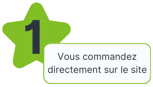 Etape 1 - Vous Commandez directement sur le site