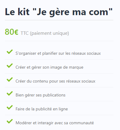 Le kit de la communication - je gère ma com